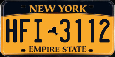 NY license plate HFI3112