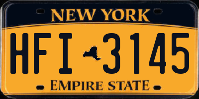 NY license plate HFI3145