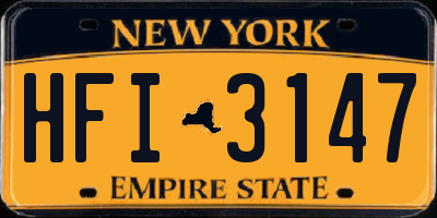 NY license plate HFI3147