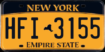 NY license plate HFI3155