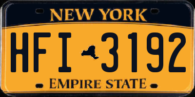 NY license plate HFI3192