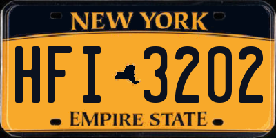 NY license plate HFI3202