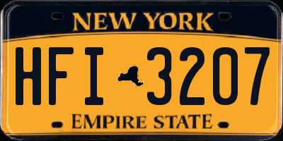 NY license plate HFI3207