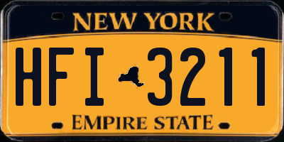 NY license plate HFI3211