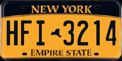 NY license plate HFI3214