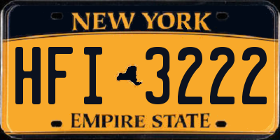 NY license plate HFI3222