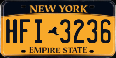 NY license plate HFI3236
