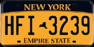 NY license plate HFI3239