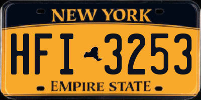 NY license plate HFI3253