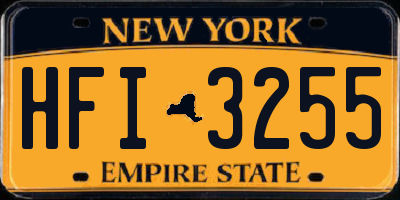 NY license plate HFI3255