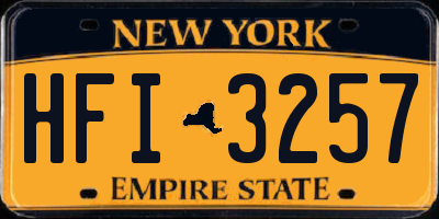 NY license plate HFI3257