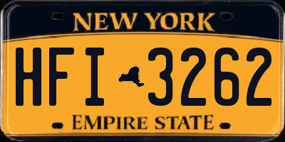 NY license plate HFI3262