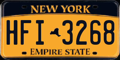 NY license plate HFI3268