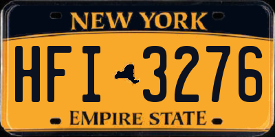NY license plate HFI3276