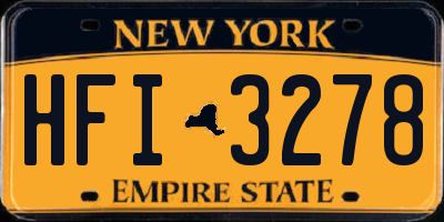 NY license plate HFI3278