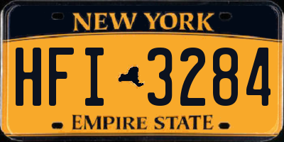 NY license plate HFI3284