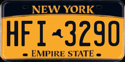 NY license plate HFI3290
