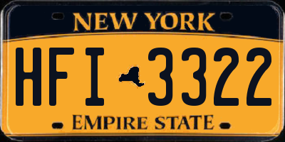 NY license plate HFI3322