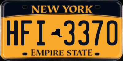 NY license plate HFI3370