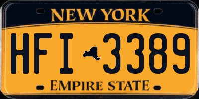 NY license plate HFI3389