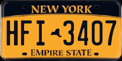 NY license plate HFI3407