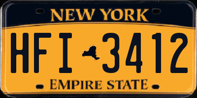 NY license plate HFI3412