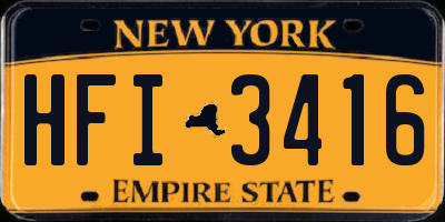 NY license plate HFI3416