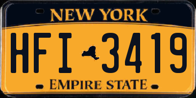 NY license plate HFI3419