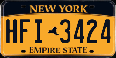NY license plate HFI3424