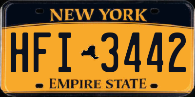 NY license plate HFI3442