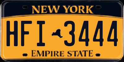 NY license plate HFI3444