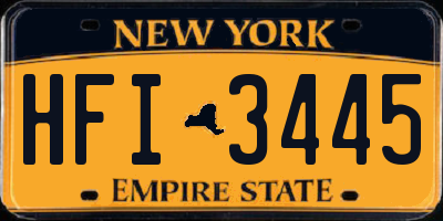 NY license plate HFI3445