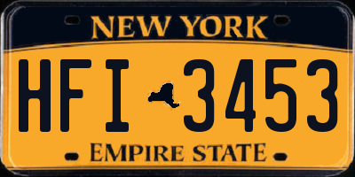 NY license plate HFI3453