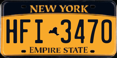 NY license plate HFI3470