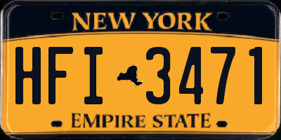 NY license plate HFI3471