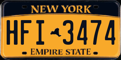 NY license plate HFI3474