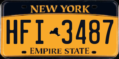 NY license plate HFI3487