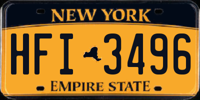 NY license plate HFI3496