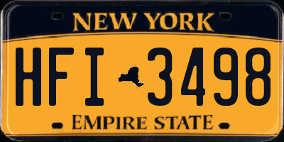 NY license plate HFI3498