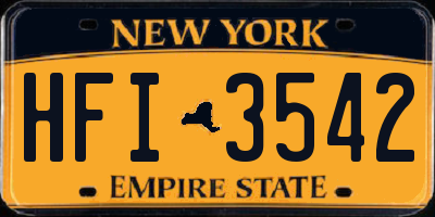 NY license plate HFI3542