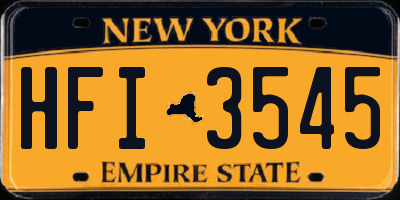 NY license plate HFI3545