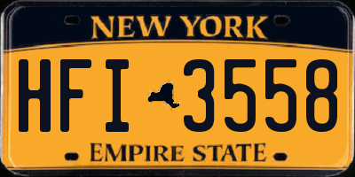NY license plate HFI3558