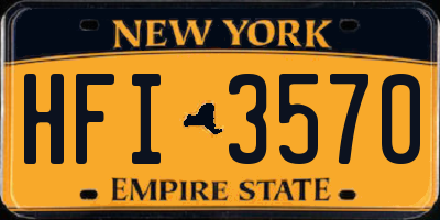 NY license plate HFI3570