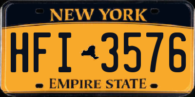 NY license plate HFI3576