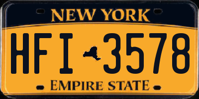 NY license plate HFI3578