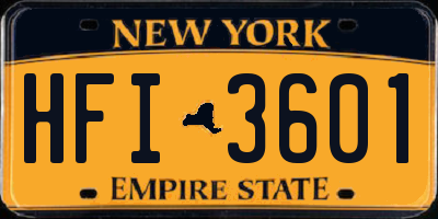 NY license plate HFI3601