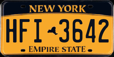 NY license plate HFI3642
