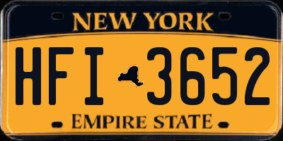 NY license plate HFI3652