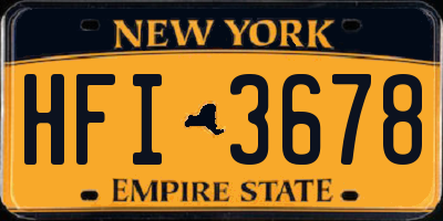 NY license plate HFI3678