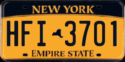 NY license plate HFI3701